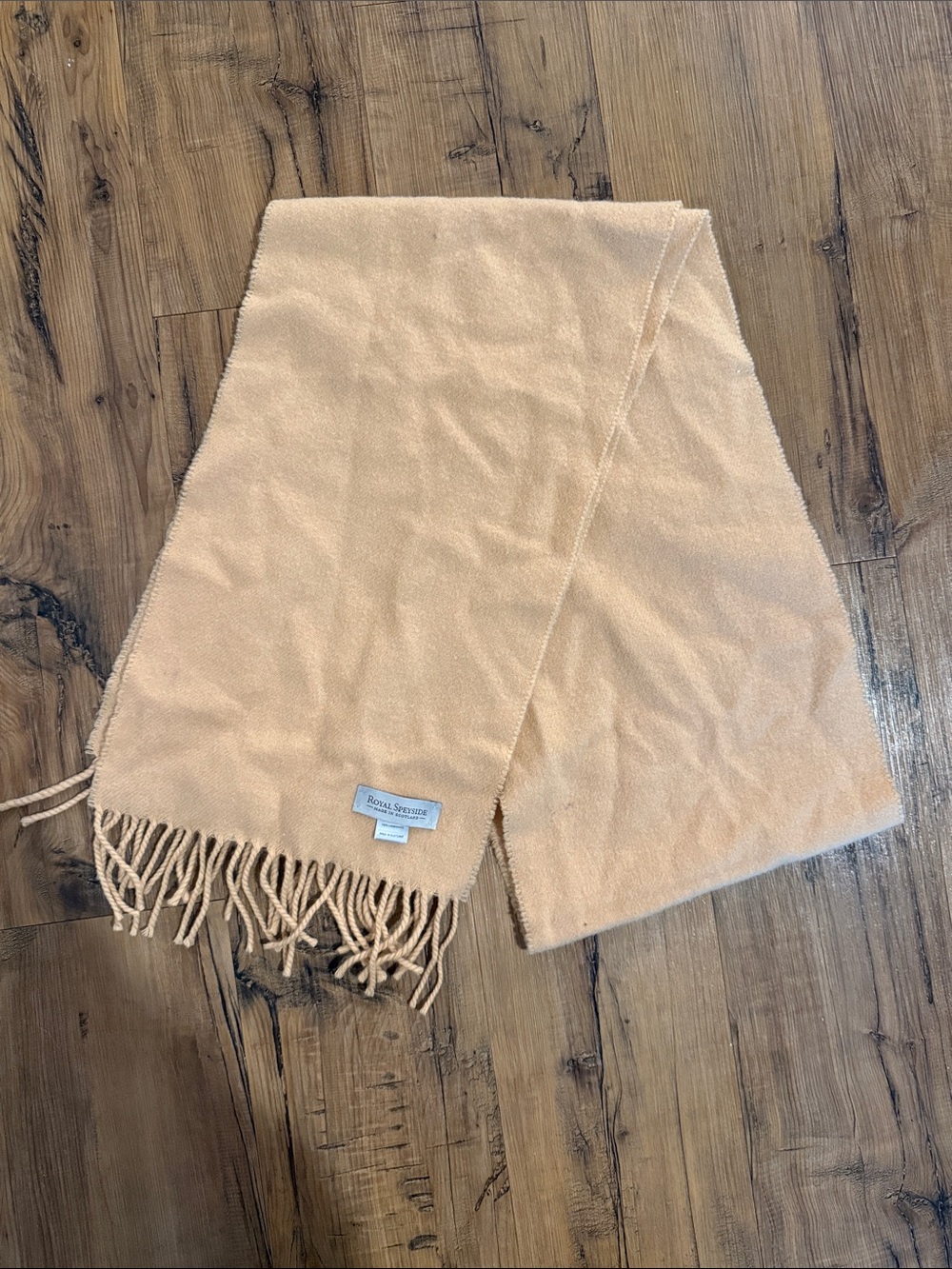 Cream Fringe Throw Scarf *just dry cleaned! 100% lambswool